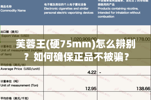芙蓉王(硬75mm)怎么辨别？如何确保正品不被骗？